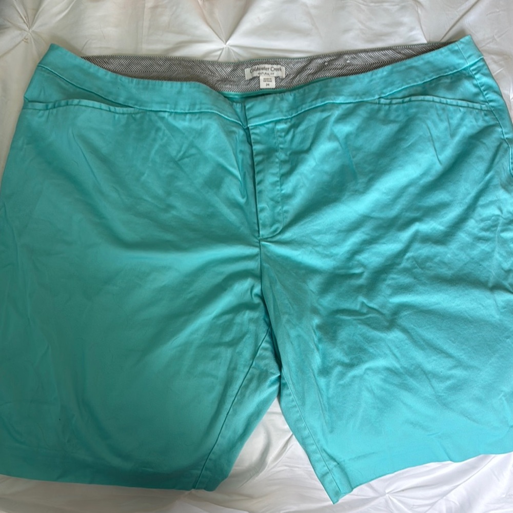 Coldwater Creek Blue Bermuda Shorts Lightweight Comfort